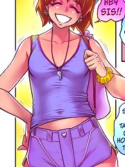 Never seen nipple piercings before old man? These cartoon boobs needs to be kissed!