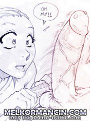 Hentai cartoons with beautiful young girls which are training to do blowjob