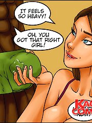 Sex comic porn tart really loves three thick dark colored poles of handsome men and hungry for sperm facial area fill!