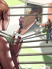 Horny white milf want to fuck big black guy interracial toons