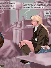 Two white schoolgirls want to taste big black dick Kinky Jimmy interracial comix